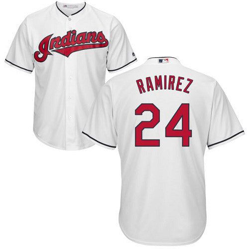 Men's Cleveland Indians Manny Ramirez Replica Home Jersey - White