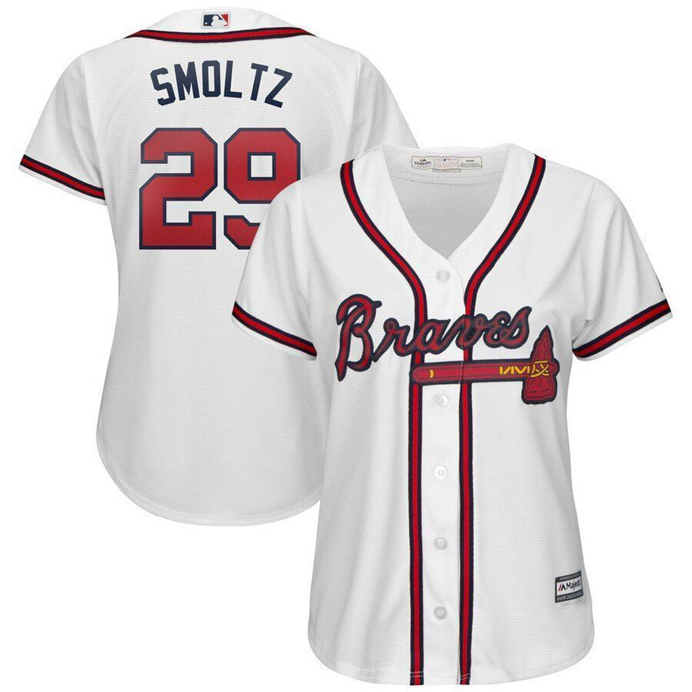 Women's Atlanta Braves John Smoltz Replica Home Jersey - White