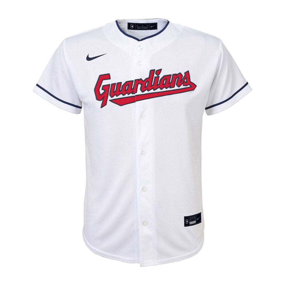 Youth Cleveland Guardians Shane Bieber Cool Base Replica Home Jersey - White