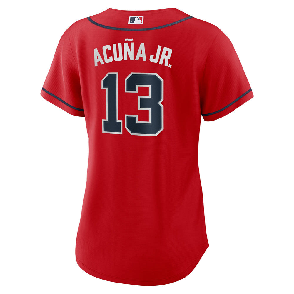 Women's Atlanta Braves Ronald Acuna Jr. Alternate Player Jersey - Red