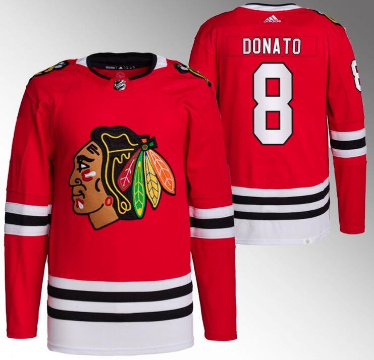 Chicago Blackhawks #8 Ryan Donato Red Stitched Hockey Jersey