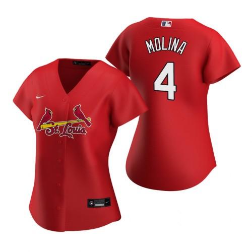 Womens St. Louis Cardinals Yadier Molina Cool Base Replica Jersey Red